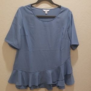 Women's short sleeve peplum top